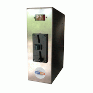 Monnayeur minuteur affichage pièce € - borne inox avec porte et serrure_2