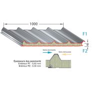Panneau sandwich de toiture en laine de roche - Petrus Watersilo S - Normes feu M0 Euroclasses A2-S1 DO_2