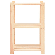 Vidaxl étagères de rangement à 3 niveaux 3 pcs 60x38x90 cm pin 150 kg 3051122_2