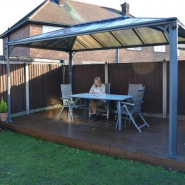 Pergola aluminium et polycarbonate 430x295,5cm martinique 4300 palram_2