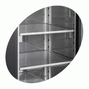 Arrière - bar 3 portes vitrées à charnières à fermeture automatique et 6 tablettes inox - 442 L | Tefcold - CBC310G_2