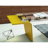 Bureau de direction LARUS - piètement en bois à géométrie variable - Ref : D270000 LNO + D270056 LNO_2