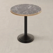 Table New York - Restootab, élégante et urbaine avec piétement en fonte, plateaux personnalisables_2