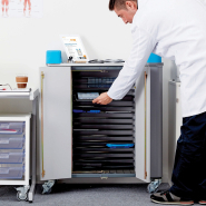 Chariot mobile de recharge - TabCabby 32 Horizontal Compact Charge & Sync jusqu'à 11