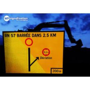 Panneau de voirie temporaire KD42A ex1 - Déviation - présignalisation pour carrefours complexes_2