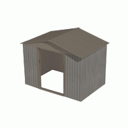 Abri jardin métal - aspect bois vieilli 86 - 4,72 m² - gris_2