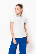 Polo piqué bicolore femme - Kariban - Réf: K259 - 100% coton piqué pré-rétréci - 180 g/m²_2