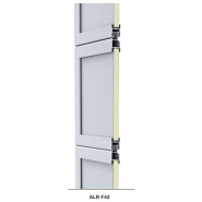 Porte sectionnelle industrielle motorisée en aluminium ALR F42 - pour bardages affleurants en bois, métal ou autres matériaux_2