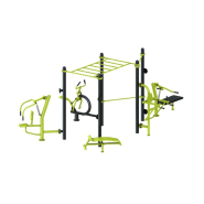 Station Combo 5-2, agrès extérieurs avec modules personnalisables et accessibles PMR - Gamme stations COMBO_2