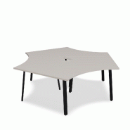 Bureau bench 3 personnes Ogi A - MDD. - Noir, Beige mat_2