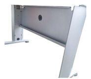 Bureau droit avec voile d'occasion - Design moderne et fonctionnel - L120 x l80 x H70 cm_2