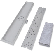 Vidaxl drain de douche linéaire 2 pcs 730 x 140 mm acier inoxydable 275967_2