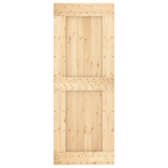 Vidaxl porte coulissante et kit de quincaillerie 80x210 cm pin massif 3203146_2
