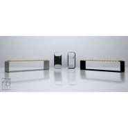 Poubelle publique Clipo 03.064 - Zano - 46L - design futuriste en acier noir ou inoxydable_2