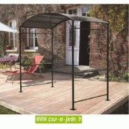 Abri fumeur extérieur en acier - 2.70 x 1.50 m - couleur gris anthracite - Réf: car1527al_2