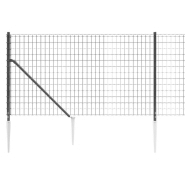 Vidaxl clôture en treillis métallique et ancrage anthracite 0,8x25 m 154248_2