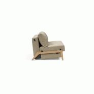 Canapé design convertible Cubed Wood 02 - Innovation Living - lit 160x200 cm - tissu Vivus Dusty Sand_2