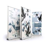 Roll-up pour stand et présentation événementiel - 80cm à 1,2m - Simple ou double face - Aluminium avec impression_2