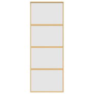 Vidaxl porte coulissante doré 76x205 cm verre esg dépoli et aluminium 155181_2