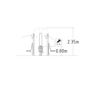 Equipement de fitness extérieur - Denfit Gym Combi MultiMax 4 - Hags - Temps de montage 8h - Dimensions 3860x2366x2289mm - Zone de sécurité 1,5m²_2