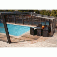 Abri piscine haut Rotonde - inox modulable avec ouverture complète et tenue neige & vent exceptionnelle_2