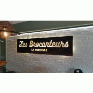 Enseigne lettres découpées  en pochoir Dibond lumineux rétroéclairé - Jaune_2