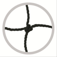 Filet de volley ball scolaire noir en PE 2 mm avec câble de 12m et bande blanche - Pratique du volley-ball en milieu scolaire ou club_2