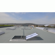 Lanterneau ponctuel ecofeu 160 pn / sur costière en acier / avec protection solaire_2