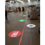 Signalisation au sol par technologie de projection LED