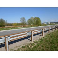 T40 – N2W3 (L2) – ASI B - Glissière de sécurité Tertu - bois-métal, longueur 2 m, certifiée CE, hauteur 85 cm_2