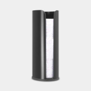 Distributeur de papier hygiénique ReNew - Matt Black - Brabantia - 3 rouleaux - Design minimaliste_2