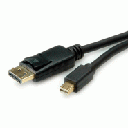 ROLINE Câble Mini DisplayPort v1.4, mDP M - DP M, noir, 2 m_2