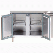 Tour pâtissier réfrigéré 2 portes et plan en inox - P800 mm | L2g - PA2100TN_2