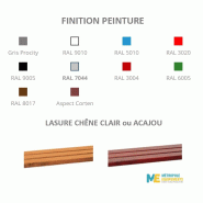 Banquette RIGA acier et bois_2