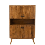 Buffet design TANY - 4 portes, 1 niche en bois de manguier - 104x158x40 cm_2