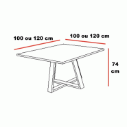 Table de réunion carrée Pyramid - 100, Anthracite, Anthracite_2