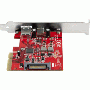 Carte PCIe à  2 ports - USB-A et USB-C, 10 Gbps - Adaptateur de carte contrôleur hôte PCI Express Typ_2