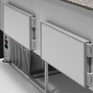 Comptoir vitrine réfrigéré à vitre droite 90°, avec réserve - NOIR, L 1500mm_2