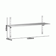 Etagères murales en inox 1 niveau Profondeur 400 mm - 1600_2