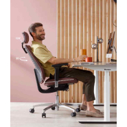 Fauteuil ergonomique de bureau design - écologique et durable - assise rembourrée confortable - INDEED_2