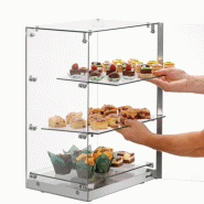 Vitrine neutre à poser - 3 niveaux - 405 mm - Inox et verre | Bartscher - 700357_2