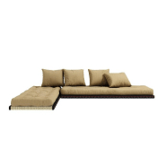 Canapé CHICO modulable beige blé avec coussins décoratifs inclus