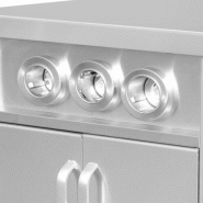 Comptoir à café inox avec porte-gobelets et compartiment glaçons - 1200 mm_2
