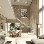 Escalier droit Flo 120 - mono limon latéral en acier Z avec marches en hêtre massif_2