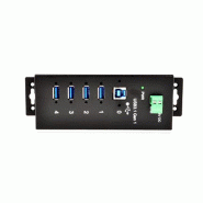EXSYS EX-1185HMVS-WT Hub USB3.0 métal à 4 ports, Din, plage de -40°C à 85°C_2