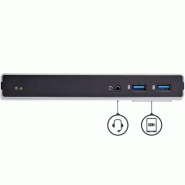 Station d'Accueil USB 3.0 pour Deux àÉcrans avec Adaptateurs DVI vers VGA et HDMI, 5x USB 3.0 et Audi_2