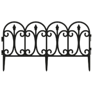 Vidaxl bordures de pelouse 17 pcs noir 10 m pp 318293_2