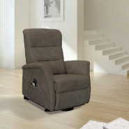 Fauteuil relax releveur électrique Mios bi-moteur - tissu brun taupé - confort compact et adaptable_2