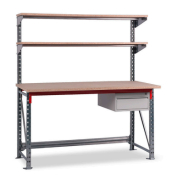 Table d'emballage - Plateau 2200 ou 1640 mm - Capacité 800 Kgs - Options roulettes et tablette supplémentaire_2