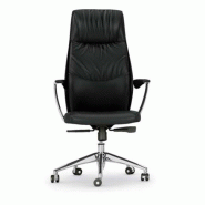 Fauteuil de Direction cuir VIC - Mobel Linea - cuir noir_2